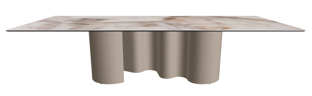 300x120x74h Rectangle Shaped_Corcovado_Titanium Embossed