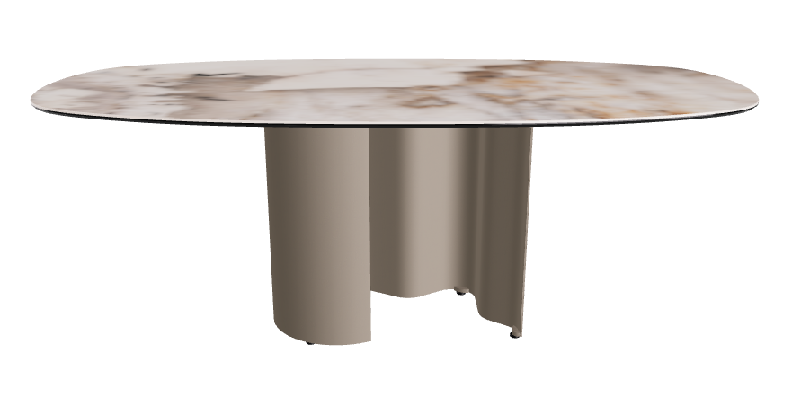 200x100x74h Bisuit Shaped_Corcovado_Titanium Embossed