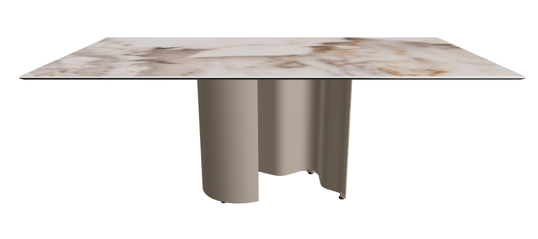 200x106x74h Rectangle Shaped_Corcovado_Titanium Embossed