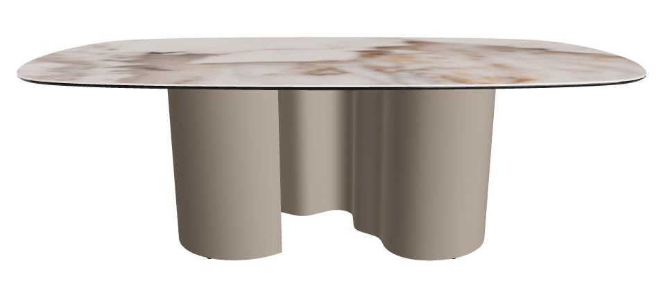 220x120x74h Biscuit Shaped_Corcovado_Titanium Embossed