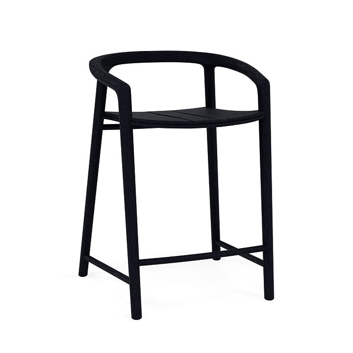 Manutti Solid Counter Height Stool With Back