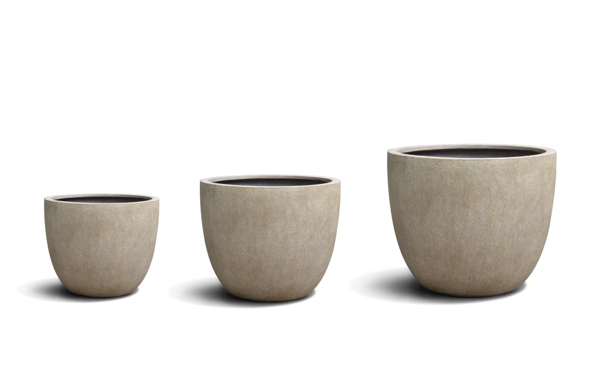 Jardinico Pots | Cumino Fiore Set of 3 Pietra