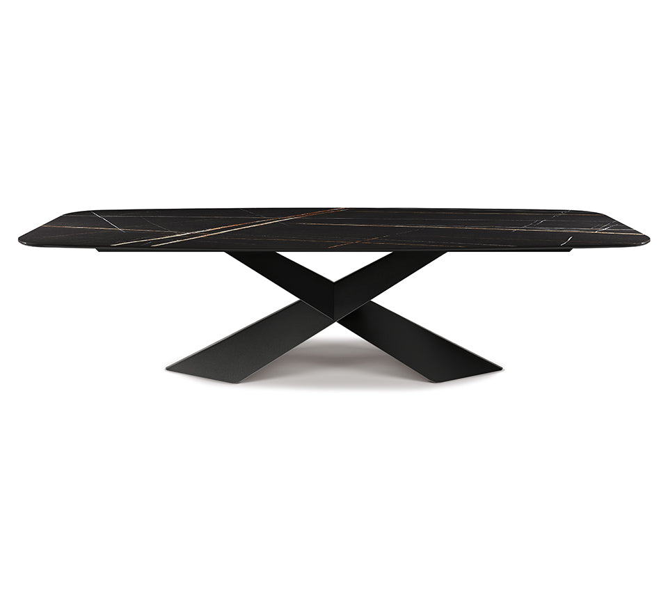 Half Price Offer - Cattelan Italia Tyron 3m x 1m dining table | Andromeda Ceramic Top | GFM Black Frame | Minor Damage