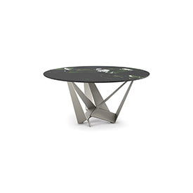 Cattelan Italia Skorpio Round & Biscuit Shaped Marble Dining Table