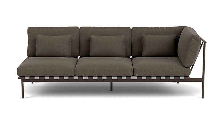 Barlow Tyrie Around Deep Seating Triple Lounge Sofa with Aluminium Right Arm