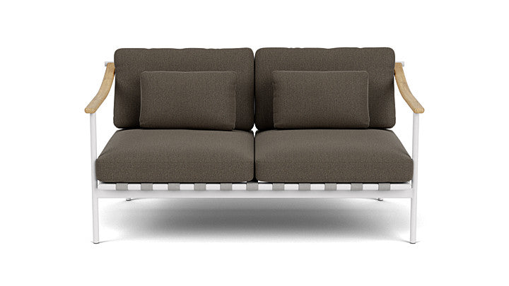 Barlow Tyrie Around Deep Seating Double Lounge Sofa with Teak Arms