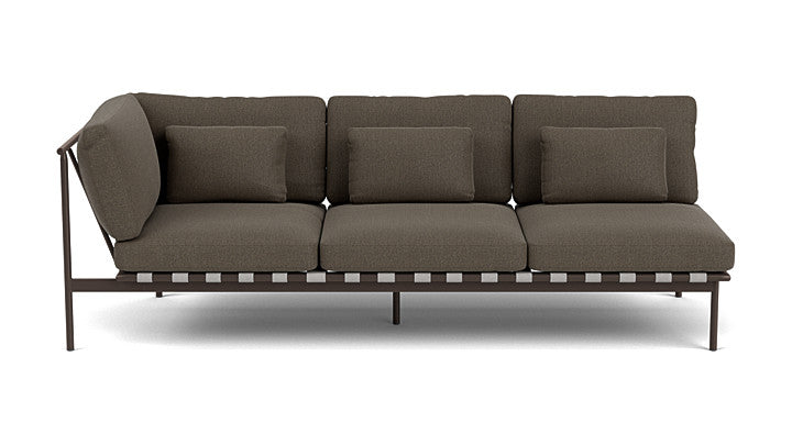 Barlow Tyrie Around Deep Seating Triple Lounge Sofa with Aluminium Left Arm