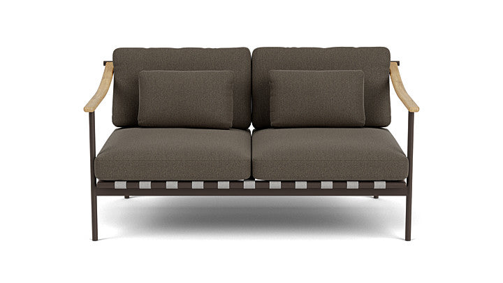 Barlow Tyrie Around Deep Seating Double Lounge Sofa with Teak Arms