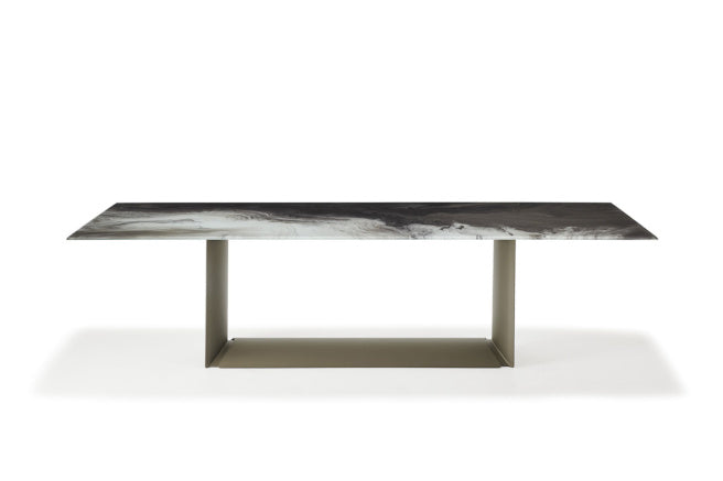 Cattelan Italia Dragon Crystalart Rectangular & Barrel-Shaped Dining Table