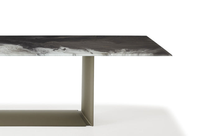 Cattelan Italia Dragon Crystalart Rectangular & Barrel-Shaped Dining Table