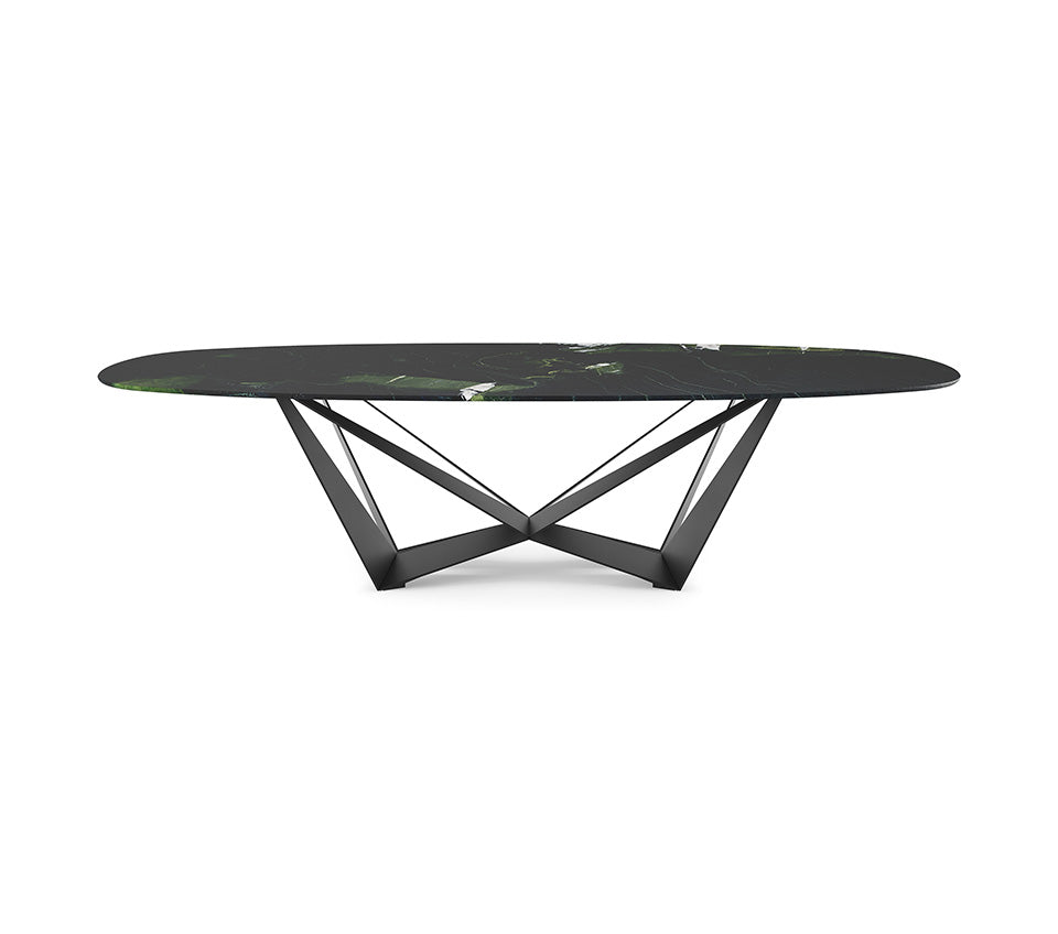 Cattelan Italia Skorpio Round & Biscuit Shaped Marble Dining Table