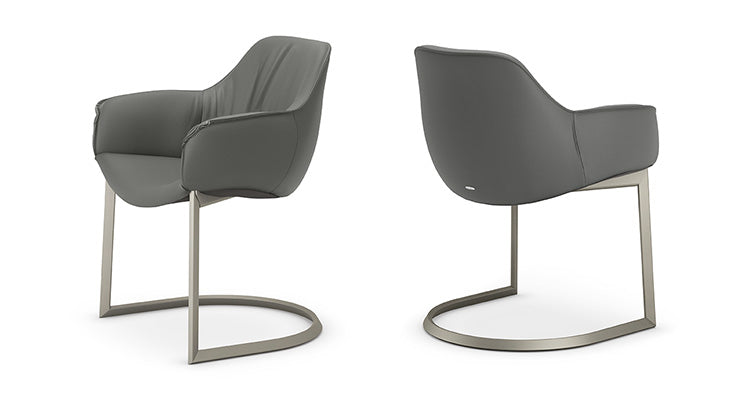 Cattelan Italia Scarlett Cantilever Dining Armchair – Fabric, Micro Nubuk & Synthetic Leather