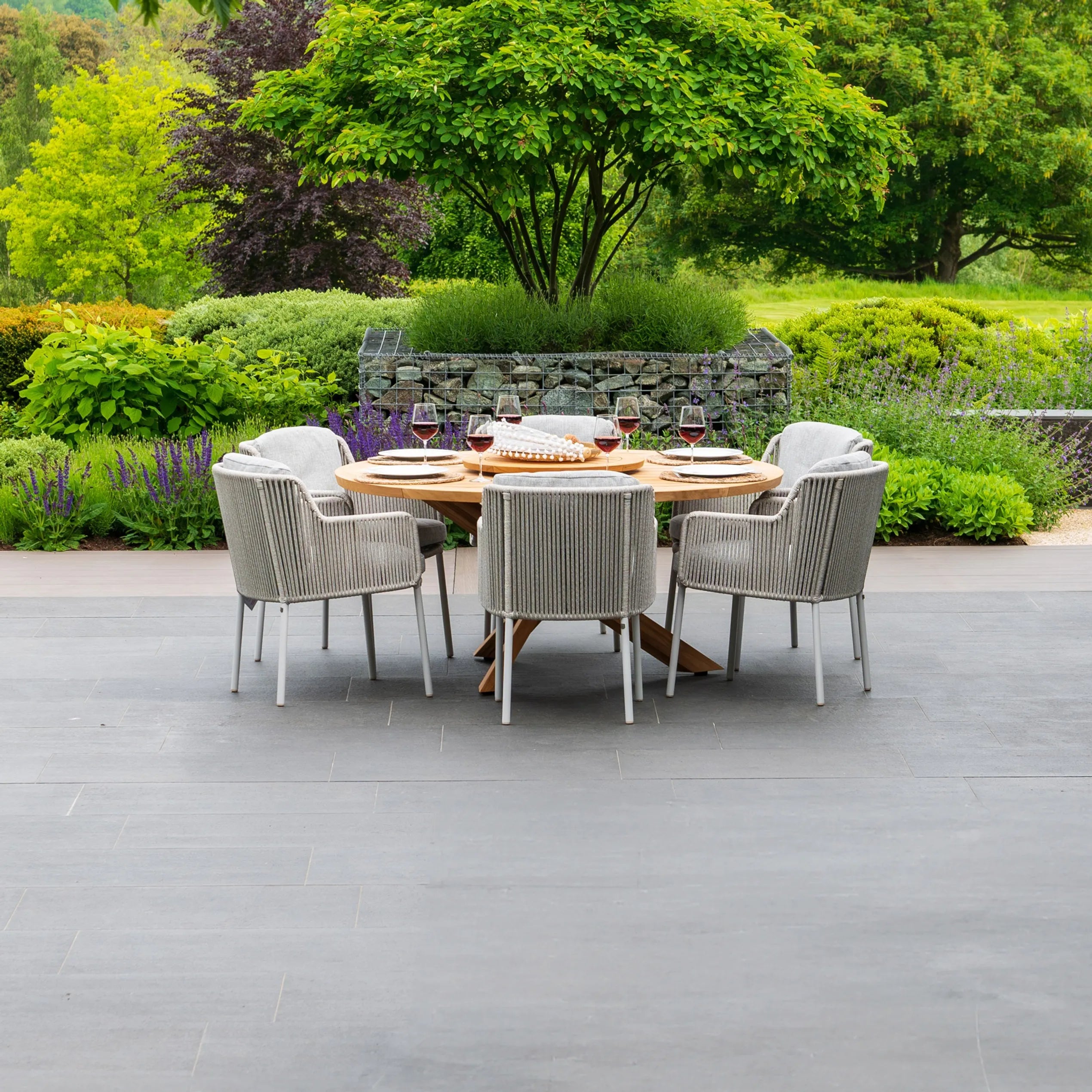 4 Seasons Outdoor Bernini Dining Chair Frozen With 2 Cushions