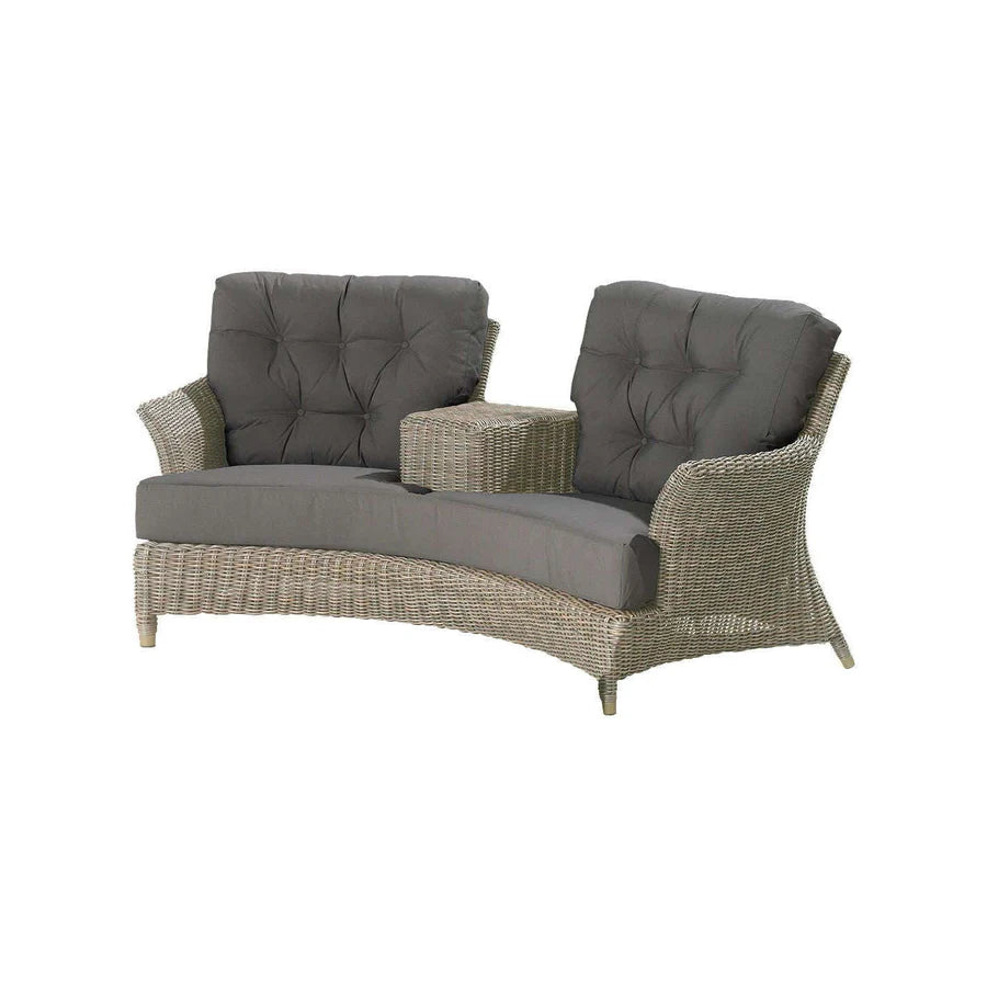 4 Seasons Outdoor Valentine Loveseat with 4 Cushions
