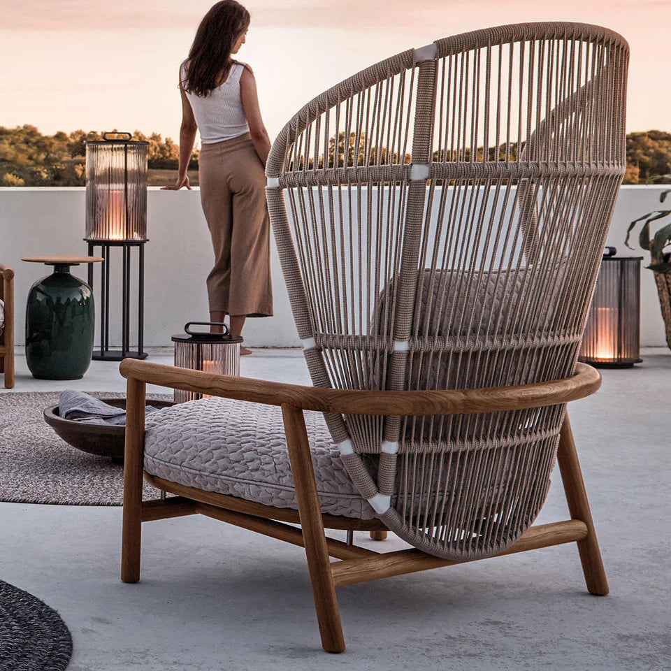 Gloster Fern Teak High Back Lounge Chair