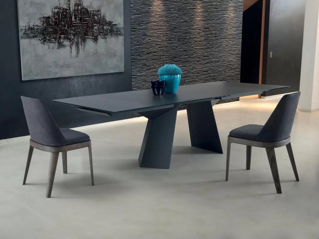 Fiandre Table with extensions and lacquered Metal frame