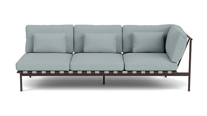 Barlow Tyrie Around Deep Seating Triple Lounge Sofa with Aluminium Right Arm