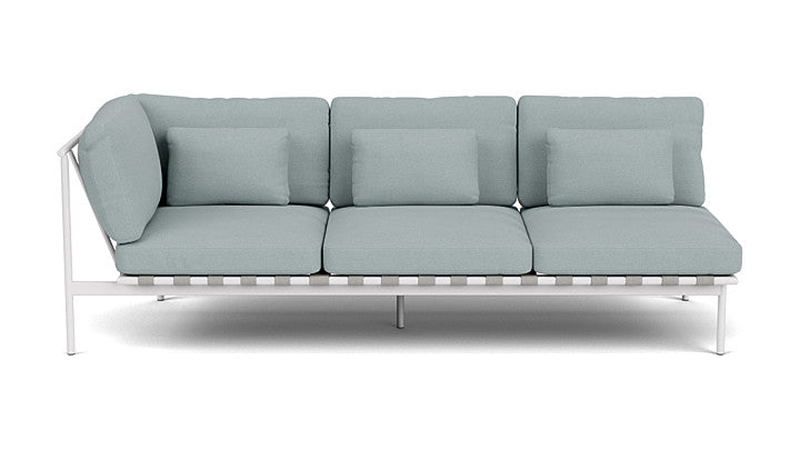 Barlow Tyrie Around Deep Seating Triple Lounge Sofa with Aluminium Left Arm