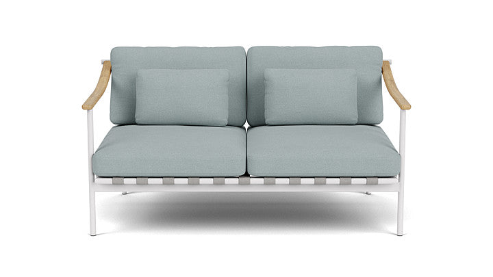 Barlow Tyrie Around Deep Seating Double Lounge Sofa with Teak Arms