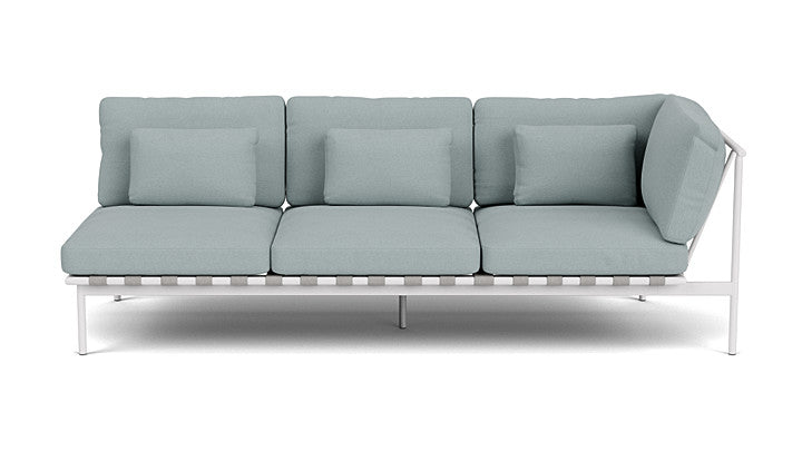 Barlow Tyrie Around Deep Seating Triple Lounge Sofa with Aluminium Right Arm