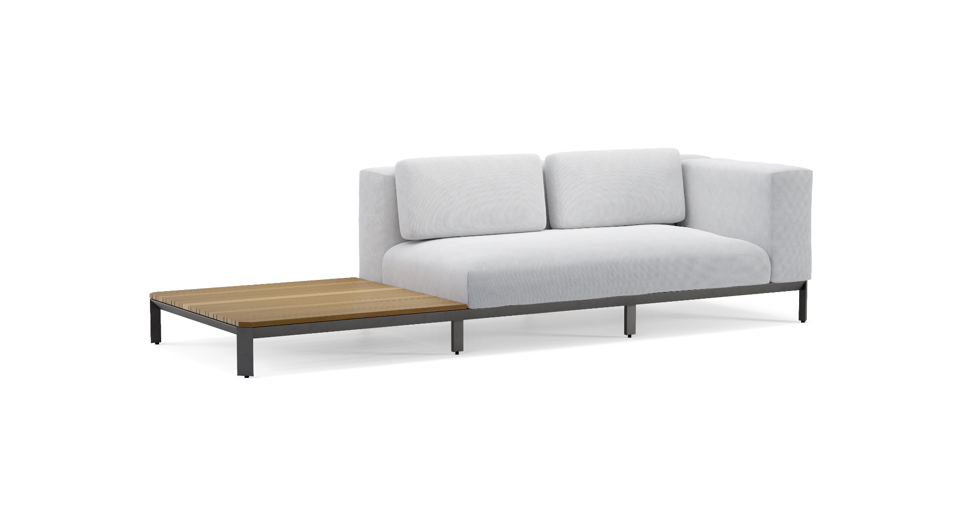 Jardinico Mauroo Long Sofa With Teak Table And Arm