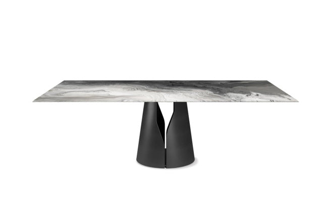 Cattelan Italia Giano Crystalart Rectangular & Barrel-Shaped Dining Table