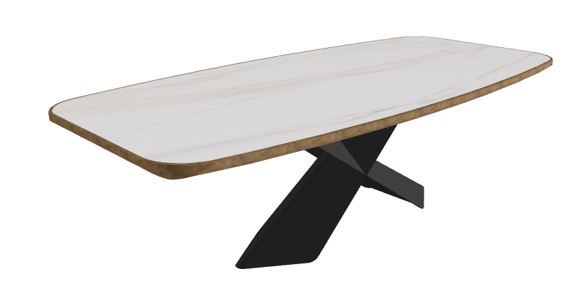 Glossy Golden Calacatta_Black Embossed_Brushed Bronze