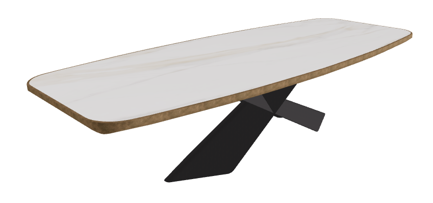 Glossy Golden Calacatta_Black Embossed_Brushed Bronze