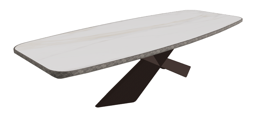 Glossy Golden Calacatta_Bronze Embossed_Brushed Grey