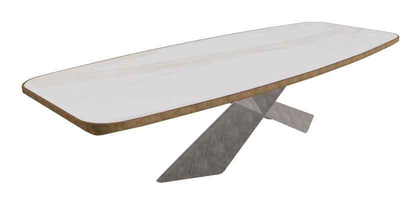 Glossy Golden Calacatta_Brushed Grey_Brushed Bronze