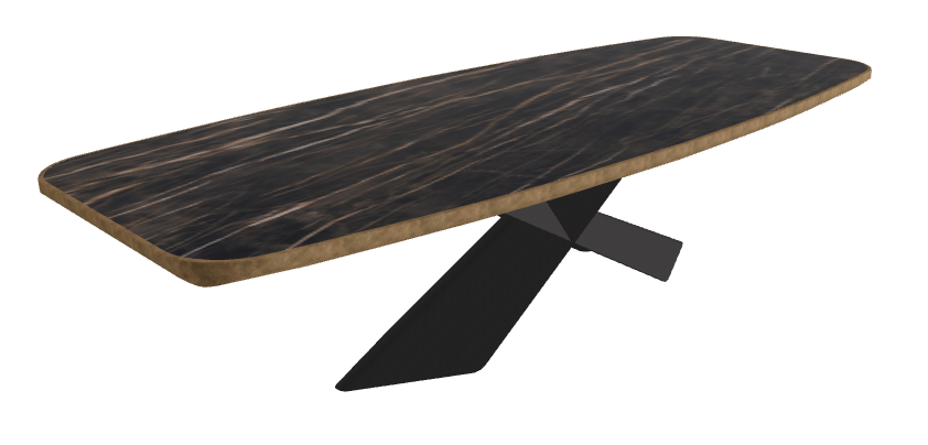 Glossy Portoro_Black Embossed_Brushed Bronze