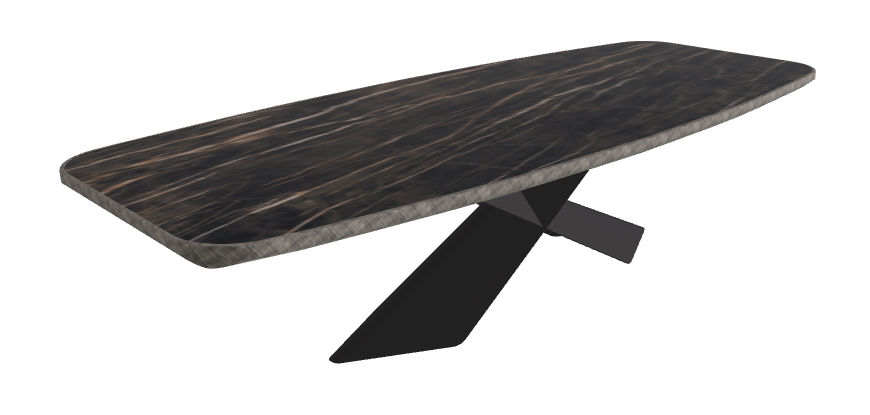 Glossy Portoro_Black Embossed_Brushed Grey