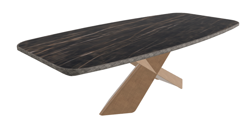 Glossy Portoro_Brushed Bronze_Brushed Grey