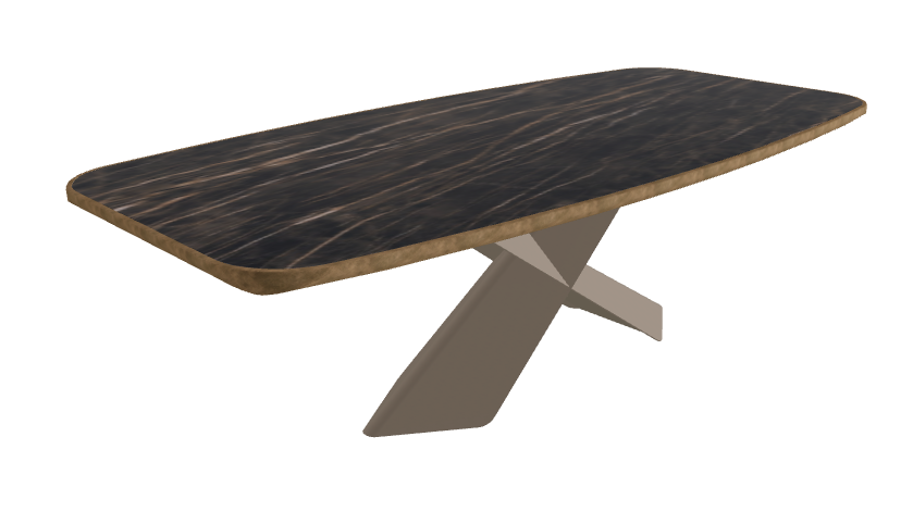 Glossy Portoro_Titanium Embossed_Brushed Bronze