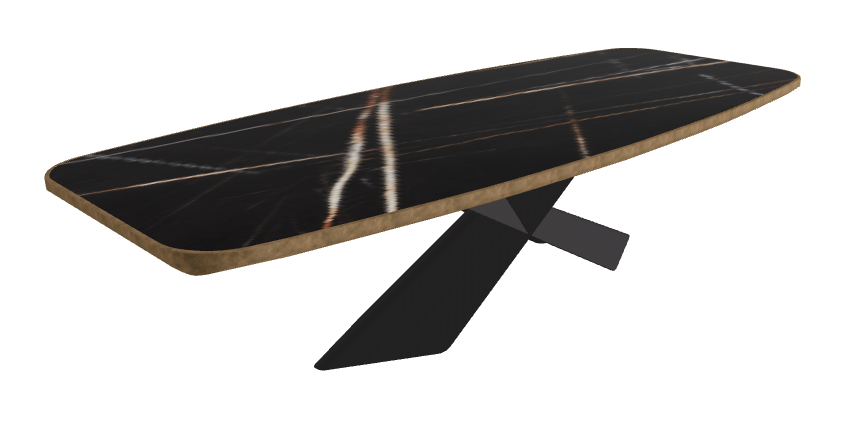 Glossy Sahara Noir_Black Embossed_Brushed Bronze