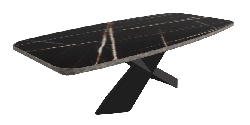 Glossy Sahara Noir_Black Embossed_Brushed Grey