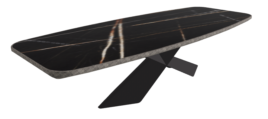 Glossy Sahara Noir_Black Embossed_Brushed Grey