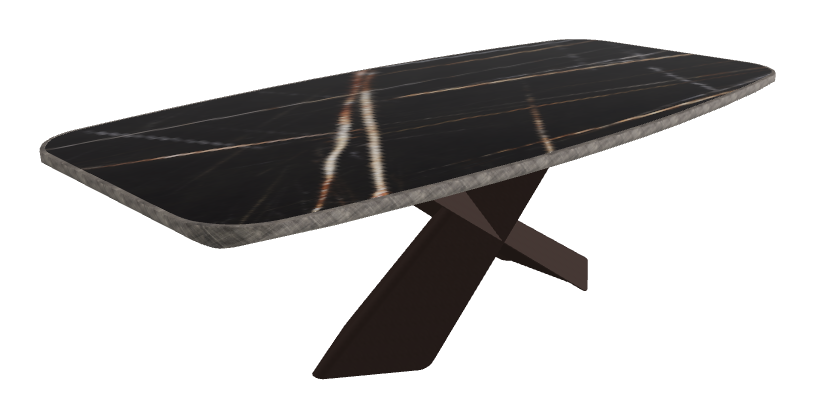 Glossy Sahara Noir_Bronze Embossed_Brushed Grey