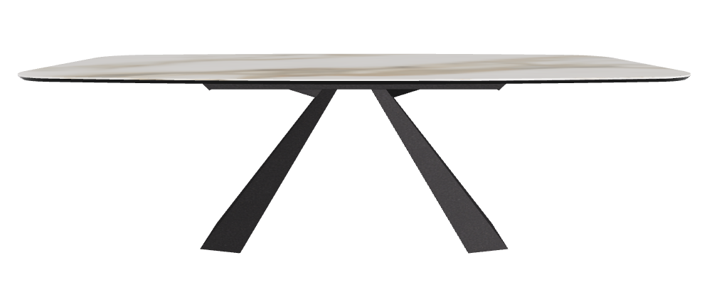 240x120x73h Barrel Shaped_Glossy Borghini Calacatta_Black Embossed