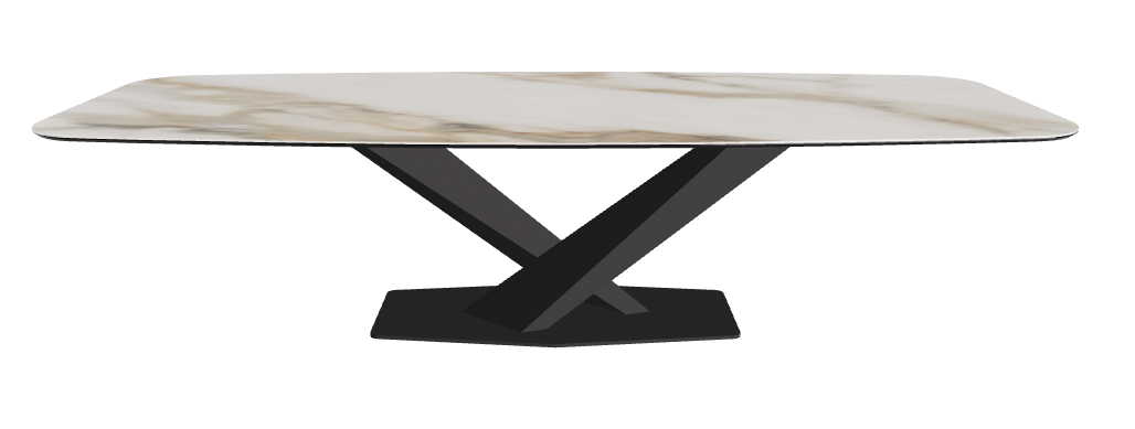 Cattelan Italia Stratos Keramik Barrel-Shaped Dining Table – 300x120x75h