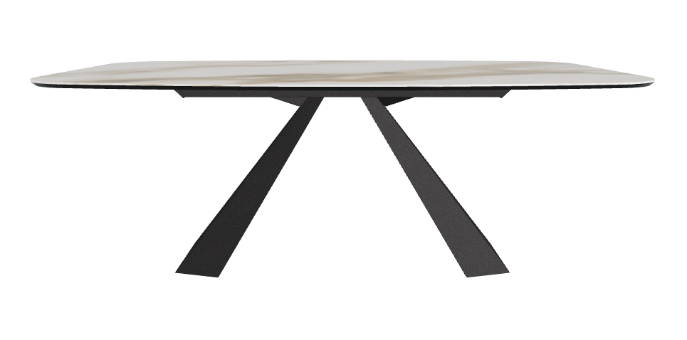 200x120x73h Barrel Shaped_Glossy Borghini Calacatta_Black Embossed