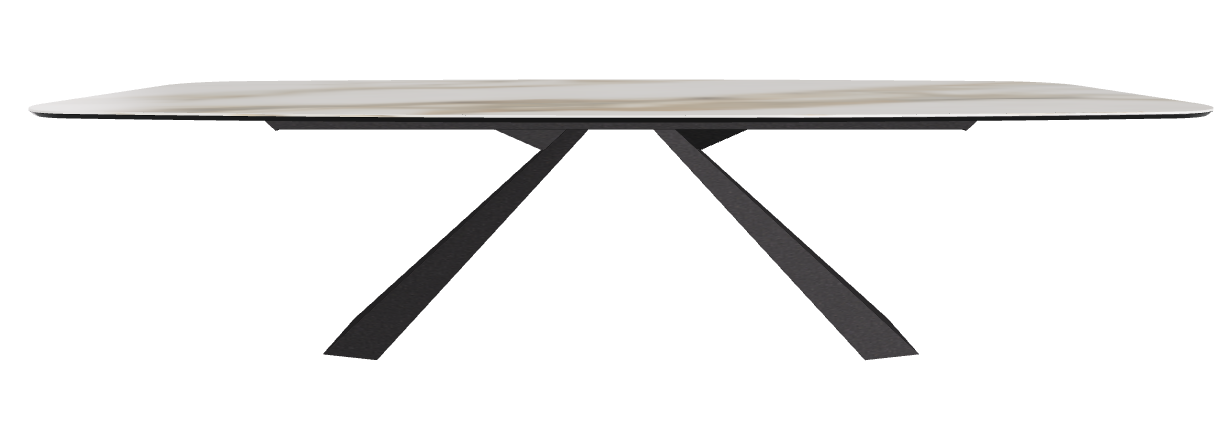 300x120x73h Barrel Shaped_Glossy Borghini Calacatta_Black Embossed