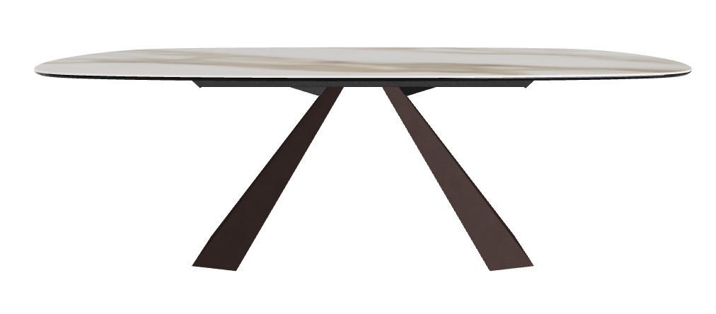 Cattelan Italia Eliot Keramik Biscuit Shaped Dining Table – 220x120x73h