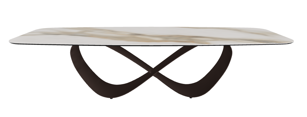 300x120x75h Barrel Shaped_Glossy Borghini Calacatta_Bronze Embossed