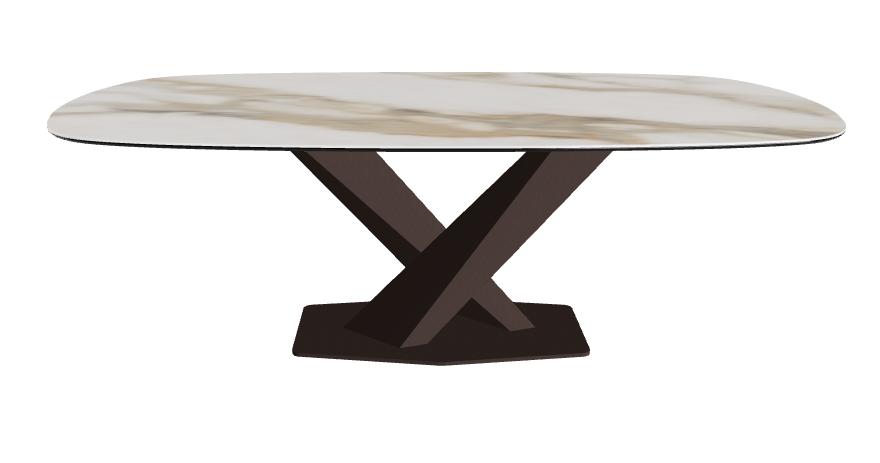 Cattelan Italia Stratos Keramik Biscuit Shaped Dining Table – 200x120x75h