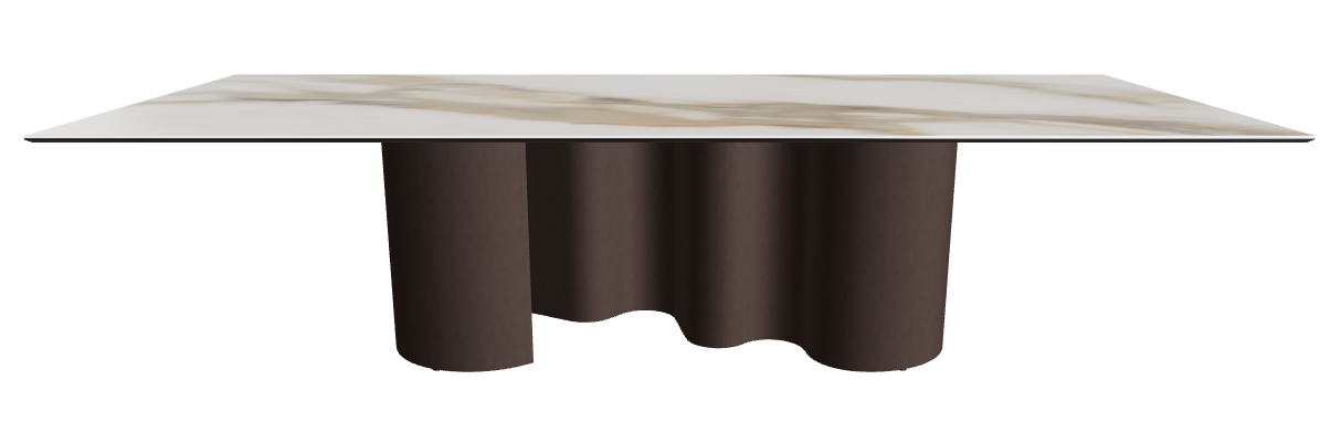 300x120x74h Rectangle Shaped_Glossy Borghini Calacatta_Bronze Embossed