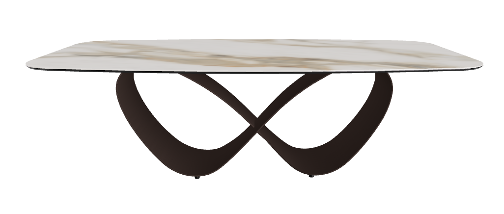 240x120x74h Barrel Shaped_Glossy Borghini Calacatta_Bronze Embossed