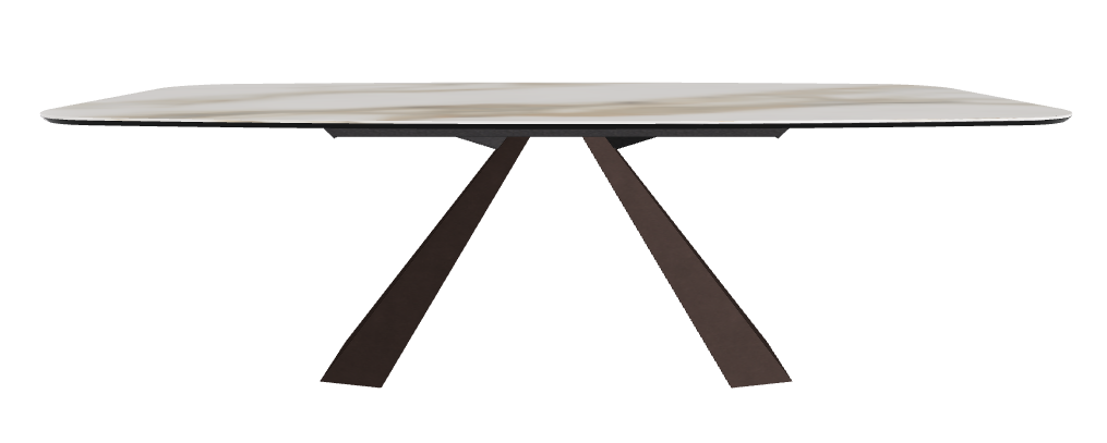 240x120x73h Barrel Shaped_Glossy Borghini Calacatta_Bronze Embossed