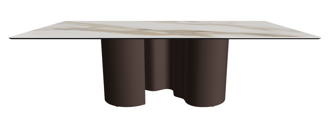 240x120x74h Rectangle Shaped_Glossy Borghini Calacatta_Bronze Embossed