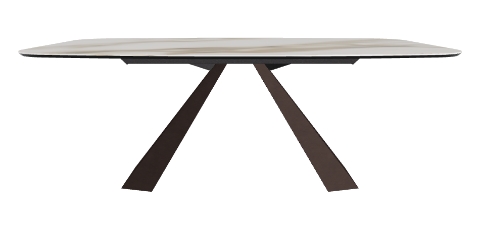 200x120x73h Barrel Shaped_Glossy Borghini Calacatta_Bronze Embossed